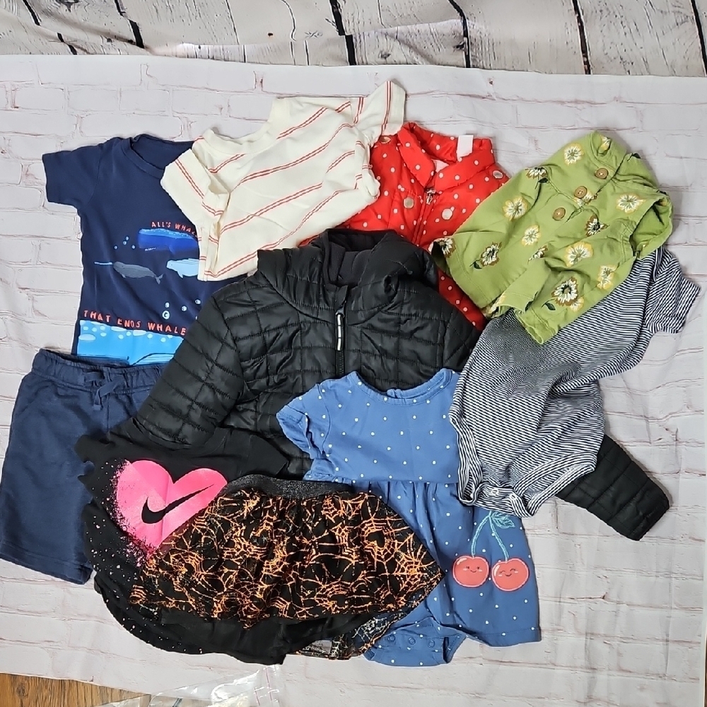 Mixed Older Baby/Toddler Girls Outerwear & Playwear 10 piece Bundle 12m to 5T